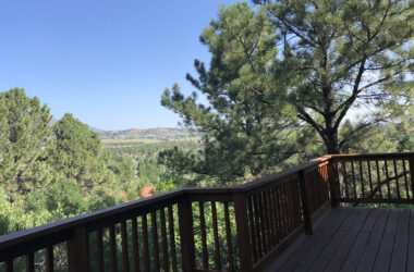 A view from a deck in Colorado Springs brings rest